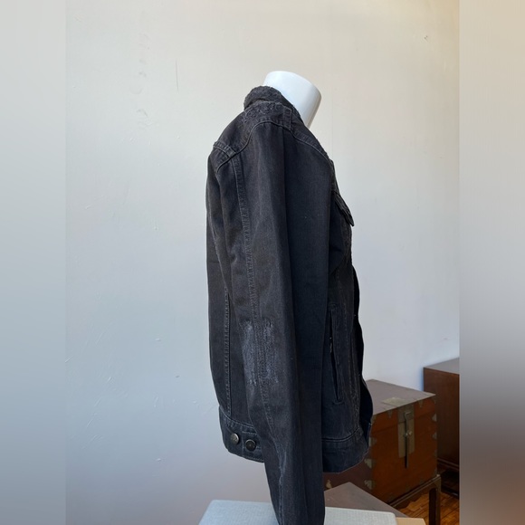 Iro Taney Distressed Denim Jacket in Black - Picture 5 of 7